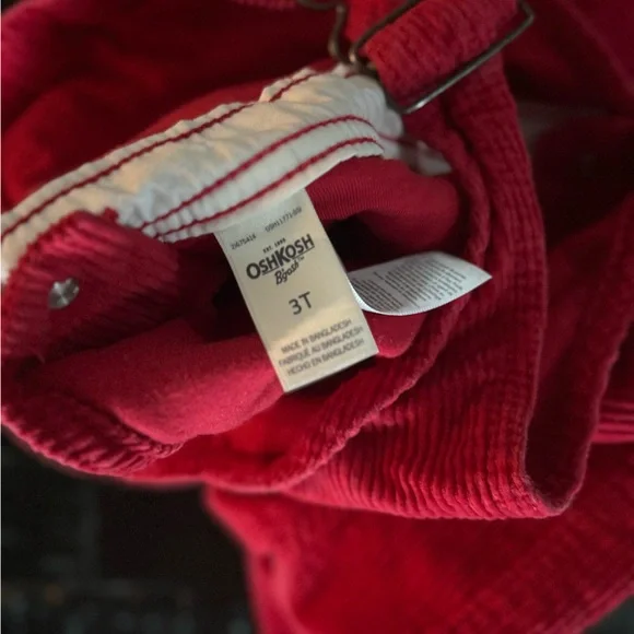 3T OshKosh B'gosh Red Overalls Dennis the Menace or Chucky Costume - Picture 9 of 10